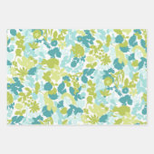 Elegant Patterns Aqua Teal Blue Apple Green ラッピングペーパーシート (正面)