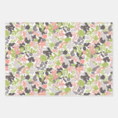 Elegant Patterns Pink Green Taupe ラッピングペーパーシート (正面3)