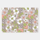 Elegant Patterns Pink Green Taupe ラッピングペーパーシート (正面)