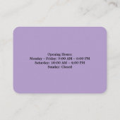 Elegant Paws Cattery Business Card with Paw Print  名刺 (裏面)