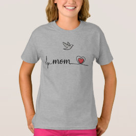 Elegant Peace Dove Mom Heartbeat - Custom Baby Bod Tシャツ