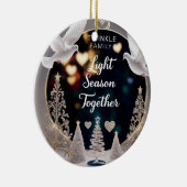 Elegant Peace Doves Twinkle Family Light Season  セラミックオーナメント (右)