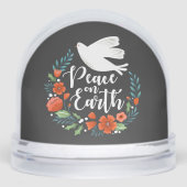 Elegant Peace on Earth Family Christmas Photo (正面)