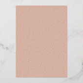 Elegant Peach Dotted Invitations 箔招待状 (裏面)