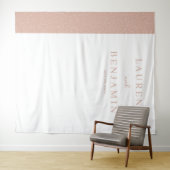 Elegant Peach Dotted Minimalist タペストリー (インサイチュ(横))