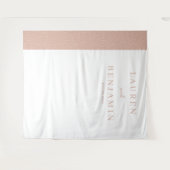 Elegant Peach Dotted Minimalist タペストリー (正面(横))