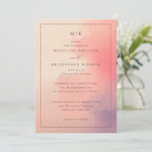 Elegant Peach Gradient Wedding Invitation 招待状 (スタンド正面)