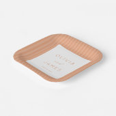 Elegant Peach Minimalist ペーパープレート (傾斜あり)