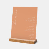 Elegant Peach Minimalist Beverage アクリルサイン (傾斜)