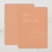 Elegant Peach Minimalist Calligraphy エンクロージャーカード (正面/裏面)
