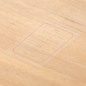 Elegant Peach Minimalist Wedding Invitation アクリル招待状 (レイダウン)