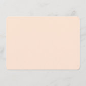 Elegant Peach Minimalist Wedding Website Card エンクロージャーカード (裏面)