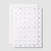 Elegant Peach Octagonal Wedding Invitation ベラム紙招待状 (オフセット (招待状))