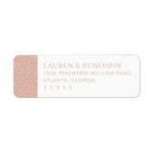 Elegant Peach Polka Dots ラベル (正面)