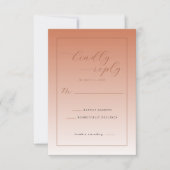 Elegant Peach RSVP Card (正面)