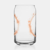 Elegant Peach Sparkle Wedding Script Calligraphy ガラス缶 (左)