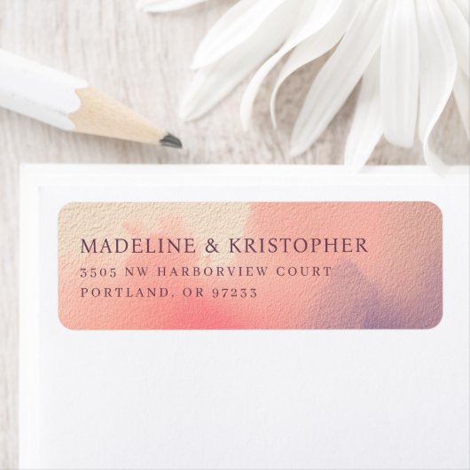 Elegant Peach Watercolor ラベル (インサイチュ)