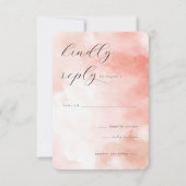 Elegant Peach Watercolor RSVP (正面)