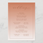 Elegant Peach Wedding Ceremony Program プログラム (裏面)