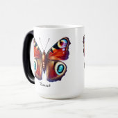 Elegant Peacock Butterfly Wrap  モーフィングマグカップ (正面左)