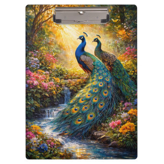 Elegant Peacock Design Clipboard | クリップボード