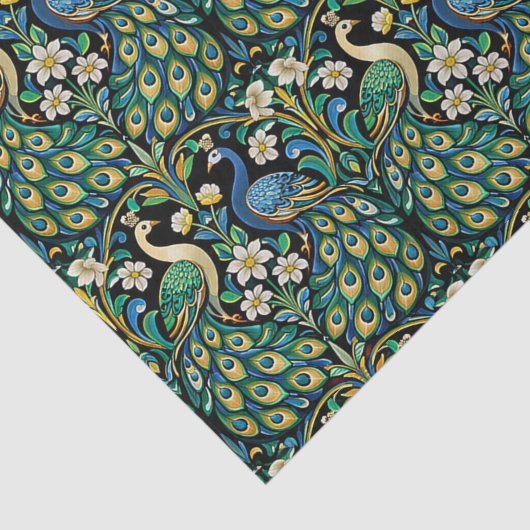 Elegant Peacock Garden 薄葉紙 (詳細)