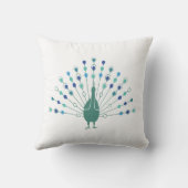 Elegant Peacock Silhouette クッション (裏面)