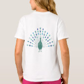 Elegant Peacock Silhouette Tシャツ (裏面)