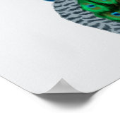 Elegant Peafowl Art Poster ポスター (角)