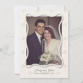 Elegant Pearl 30th wedding anniversary photo 招待状 (裏面)