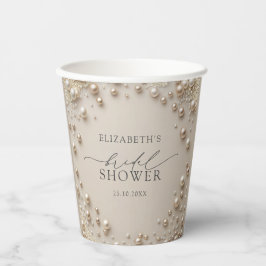 Elegant Pearl Bridal Shower 紙コップ
