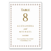 Elegant Pearl Christian Wedding  テーブルナンバー (正面)