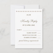 Elegant Pearl Christian Wedding RSVP Card  (正面)