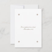 Elegant Pearl Christian Wedding RSVP Card  (裏面)