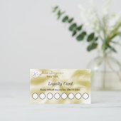 Elegant Pearlescent Gold Texture ロイヤリティカード (スタンド正面)