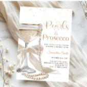 Elegant Pearls and Prosecco Bridal Shower   招待状