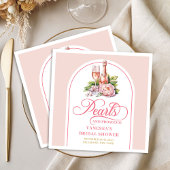 Elegant Pearls and Prosecco Bridal Shower Napkins