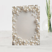 Elegant Pearls Bridal Shower Invitation カード (正面)