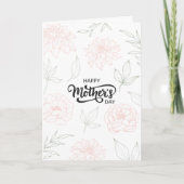 Elegant Peony Floral Mother’s Day Card カード (正面)