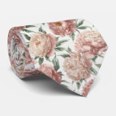 Elegant Peony Floral Pattern ネクタイ (ロール)
