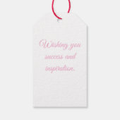 Elegant Peony Flower Illustration for March 8  ギフトタグ (裏面)