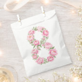 Elegant Peony Flower Illustration for March 8 フェイバーバッグ (クリップ留めされた状態)