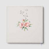 Elegant Peony Wedding Guestbook – Beige Design ゲストブック (裏面)