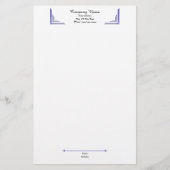 Elegant Periwinkle Corner Professional Stationery 便箋 (正面)