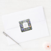 Elegant Periwinkle Pink Peach Wildflower Meadow スクエアシール (封筒)