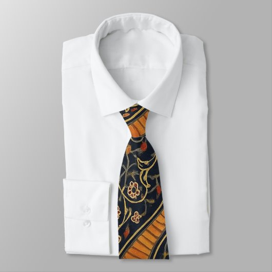 Elegant Persian Pattern Tie – Gold & Black Classic ネクタイ (タイ)