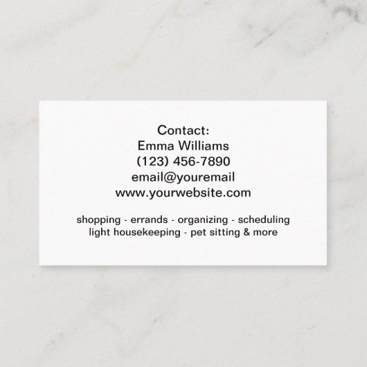 Elegant Personal Concierge 名刺 (裏面)