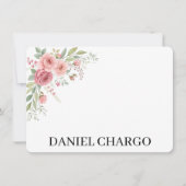 Elegant Personal Stationery Set Custom Name ノートカード (正面)