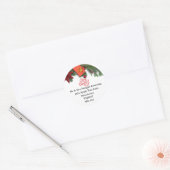 Elegant Personalised Christmas Address Return ラウンドシール (封筒)