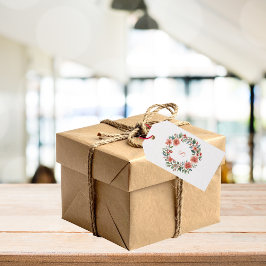 Elegant Personalised Floral Watercolour Monogram   ギフトタグ